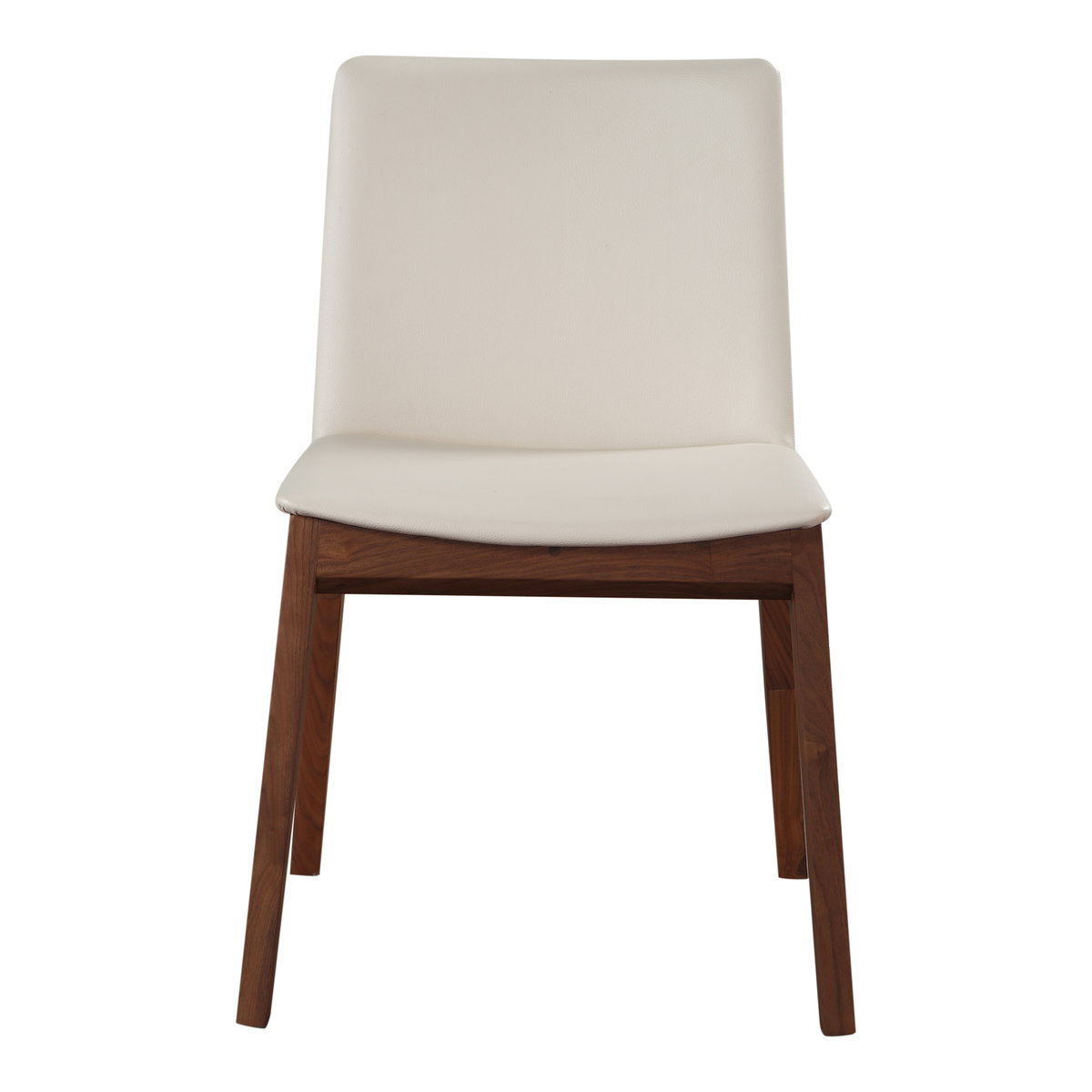 Deco Dining Chair Cream White Pvc - Set Of Two, by Moe's Home, 21" width x 31" height x 21" depth View 3