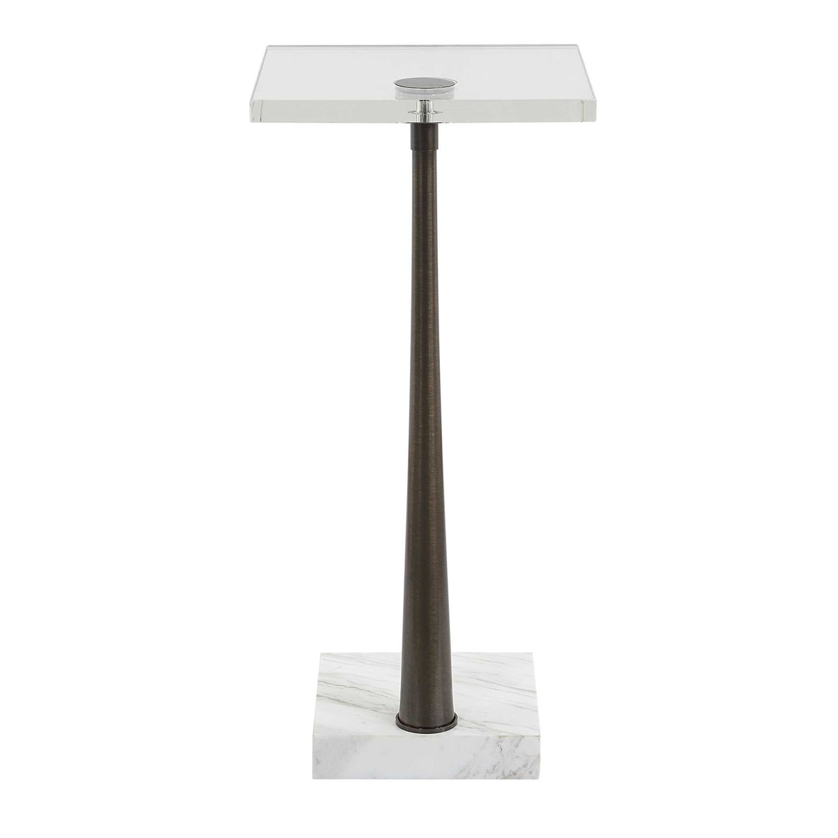 Pelton Marble Glass Drink Table, Side & End Table by Uttermost, 11" width x 24" height x 11" depth View 6