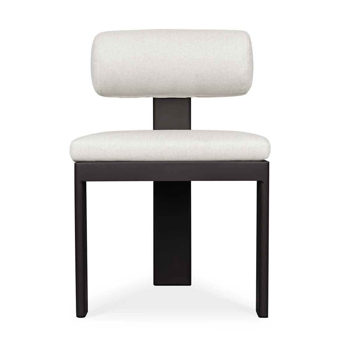 Bolster Back White Outdoor Dining Chair, Outdoor Chair by Uttermost, 1'8" width x 2'7.3" height x 2'4" depth View 1