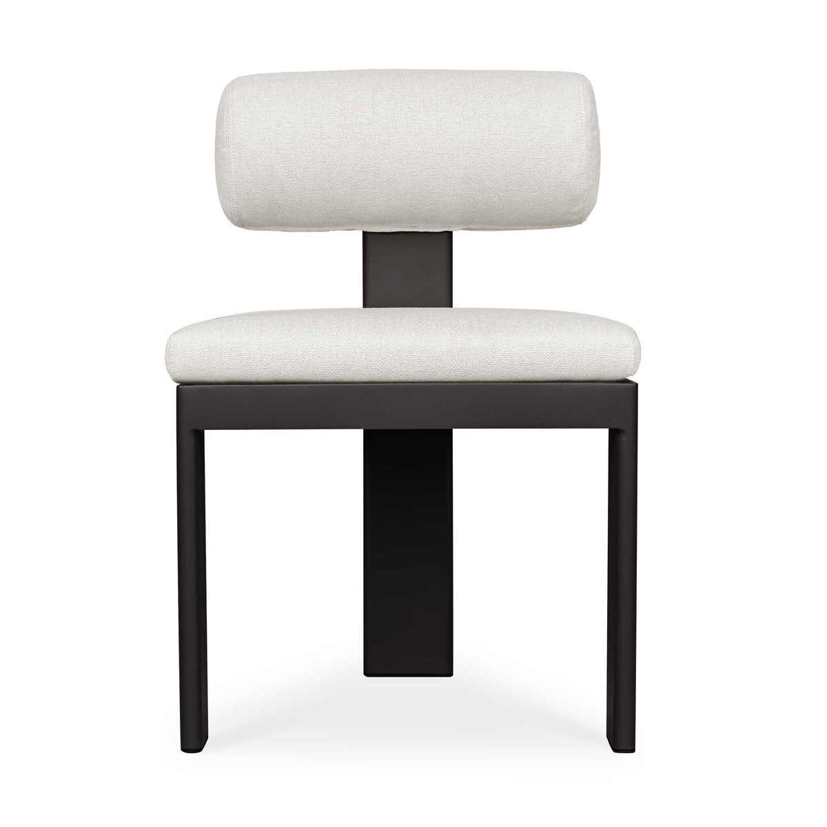 Bolster Back White Outdoor Dining Chair, Outdoor Chair by Uttermost, 1'8" width x 2'7.3" height x 2'4" depth View 1