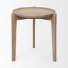 Cleaver I 22 x 24 Round Top Brown Solid Wood Accent Table thumbnail 4