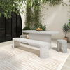 Lyon Outdoor Bench White Terrazzo, by Moe's Home, 5'10.9" width x 1'5.7" height x 1'3" depth thumbnail 13