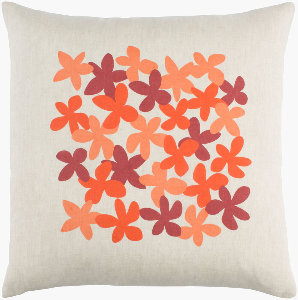 Little Flower Accent Pillow Poly, Decorative Pillow by Surya, 22" length x 22" width