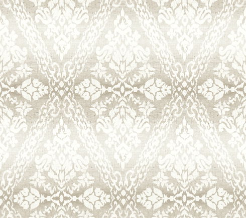 Tudor Diamond Damask Off White Wallpaper