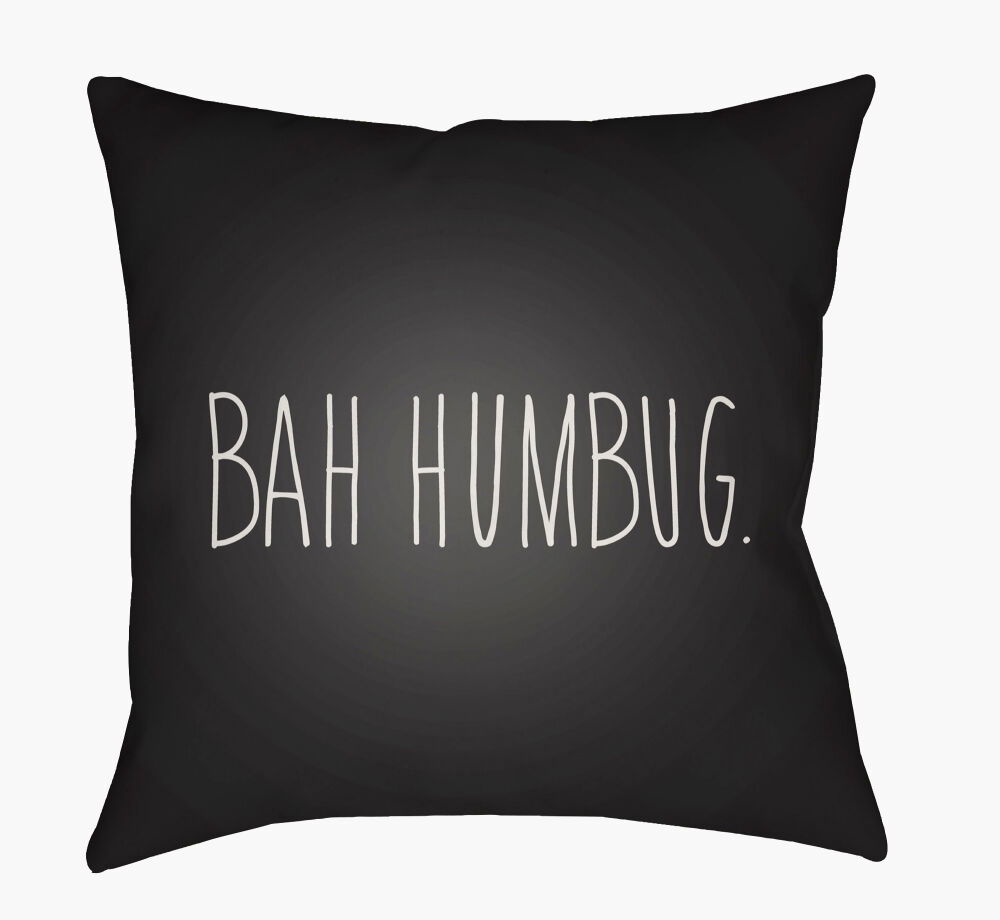 Bahhumbug Accent Pillow, Decorative Pillow by Surya, 20" length x 20" width