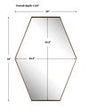 Ankara Brass Hexagon Mirror thumbnail 2