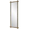 Abanu Ribbed Gold Dressing Mirror, Floor Mirror by Uttermost, 22" width x 60.25" height x 1.25" depth thumbnail 5