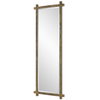 Abanu Ribbed Gold Dressing Mirror, Floor Mirror by Uttermost, 22" width x 60.25" height x 1.25" depth thumbnail 5