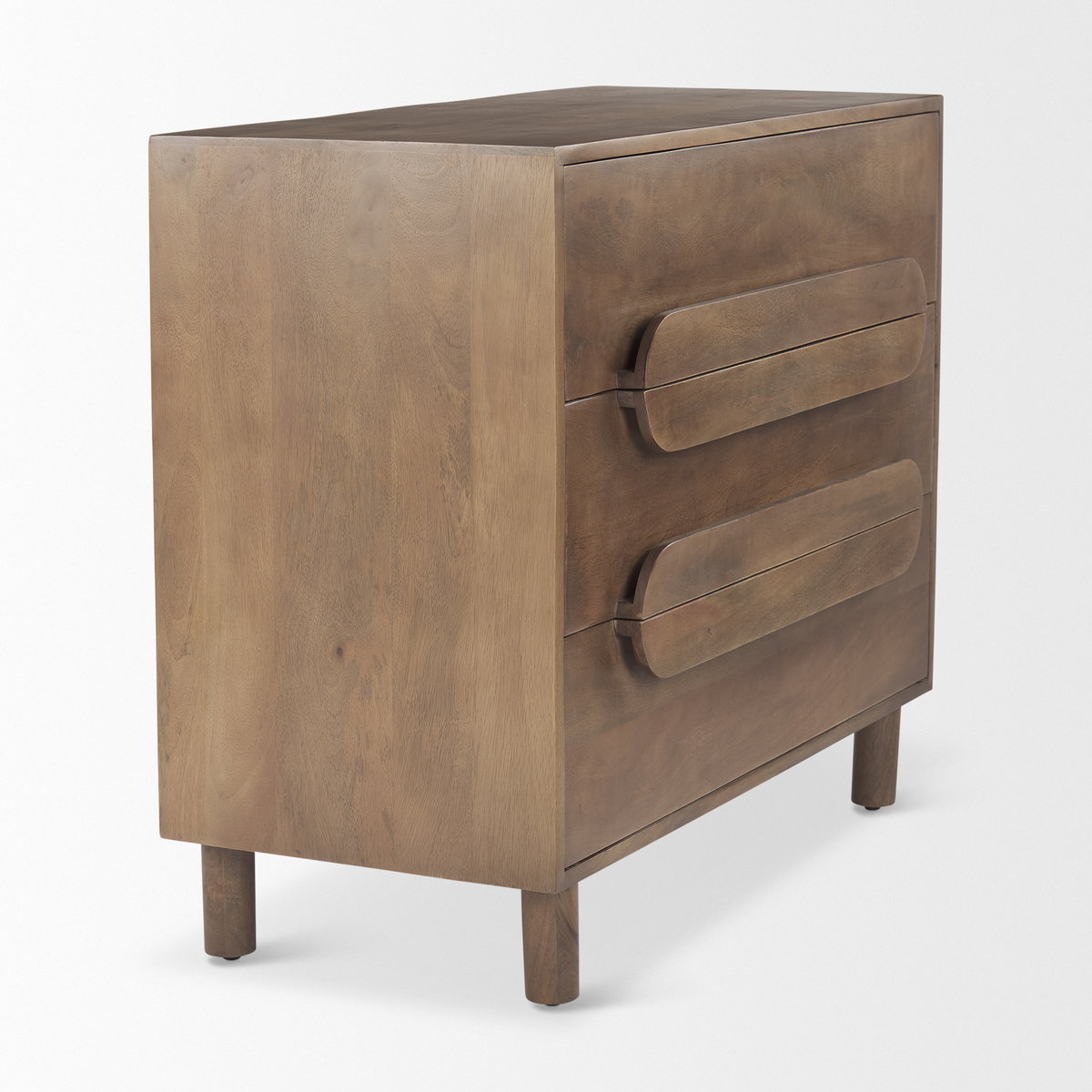 Astrid  36L x 17W x 30.3H Medium Brown Solid Wood 3 Drawer Cabinet, Cabinets & Chest by Mercana, 36" length x 17" width x 30.25" height View 8