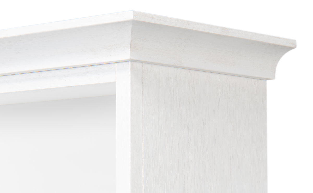 Open Shelf Bookcase, Cortina White, Shelving & Bookcase by Sarreid, 35" length x 16" width x 78" height View 5
