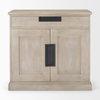 Braxton   Beige Wood with Black Accents 2 Door Accent Cabinet, Cabinets & Chest by Mercana, 33.5" length x 18.5" width x 31.5" height thumbnail 5