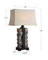 Kodiak Stacked Stone Lamp, by Uttermost, 1'6" width x 2'5" height x 1'1" depth thumbnail 3