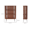 Henrich Bookshelf Light Brown, Shelving & Bookcase by Moe's Home, 41" width x 57" height x 16" depth thumbnail 10