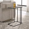 Cavern Stone & Iron Accent Table, Furniture by Uttermost, 17.9" width x 24" height x 12" depth thumbnail 2