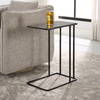Cavern Stone & Iron Accent Table, Side & End Table by Uttermost, 17.9" width x 24" height x 12" depth thumbnail 2