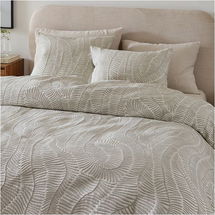 Online Designer Bedroom Trailing Fern Matelasse Duvet King S/2 King Sham Celadon