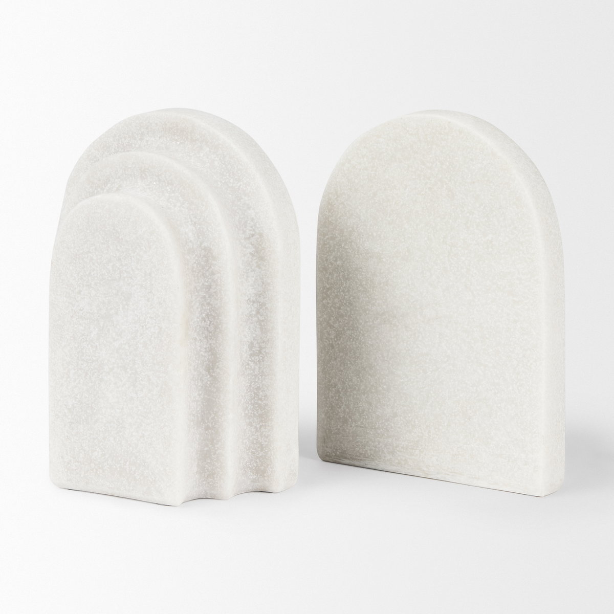 Empire Granite Resin Arc Book End Set, Bookend by Mercana, 14.57" length x 4.92" width x 10.24" height View 8