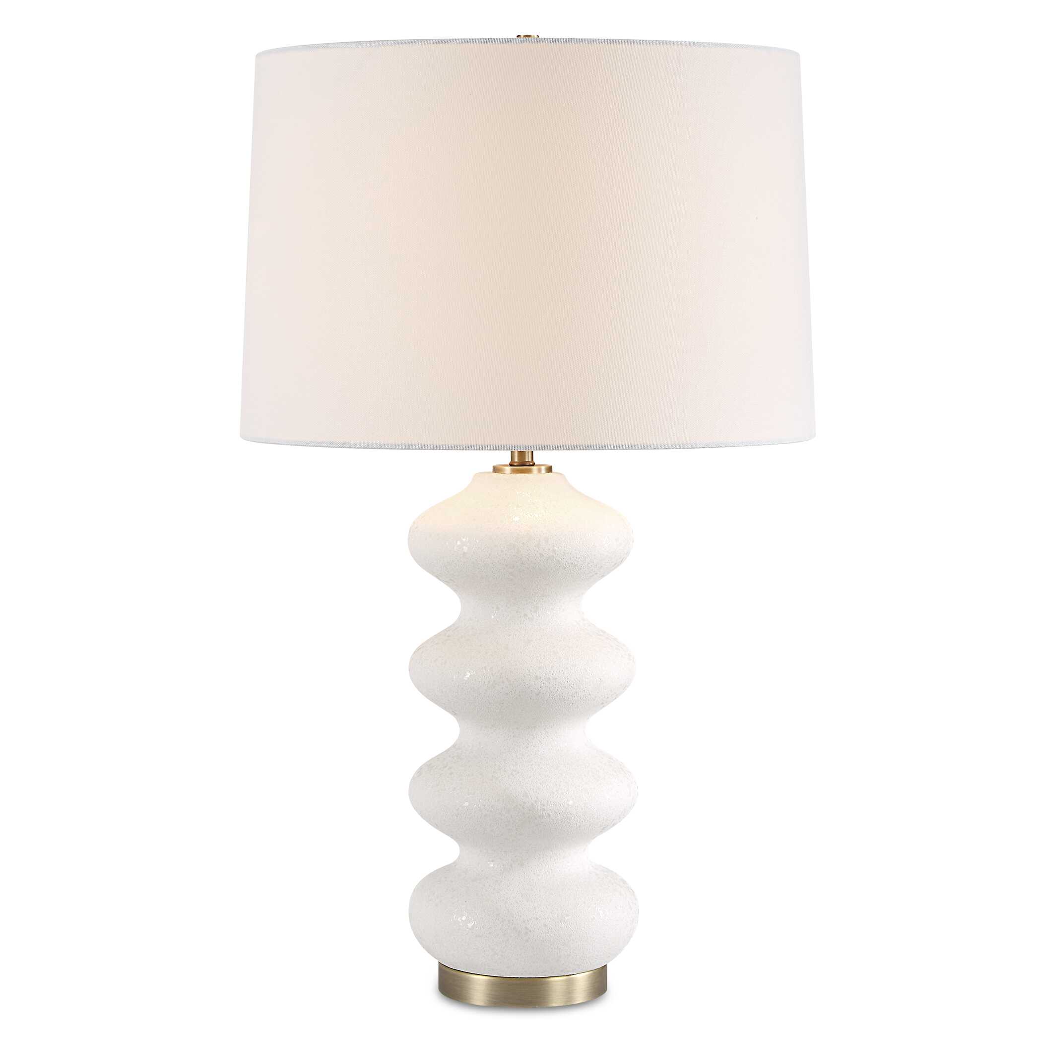 Liora White Table Lamp, by Uttermost, 16" width x 26.25" height x 16" depth View 1
