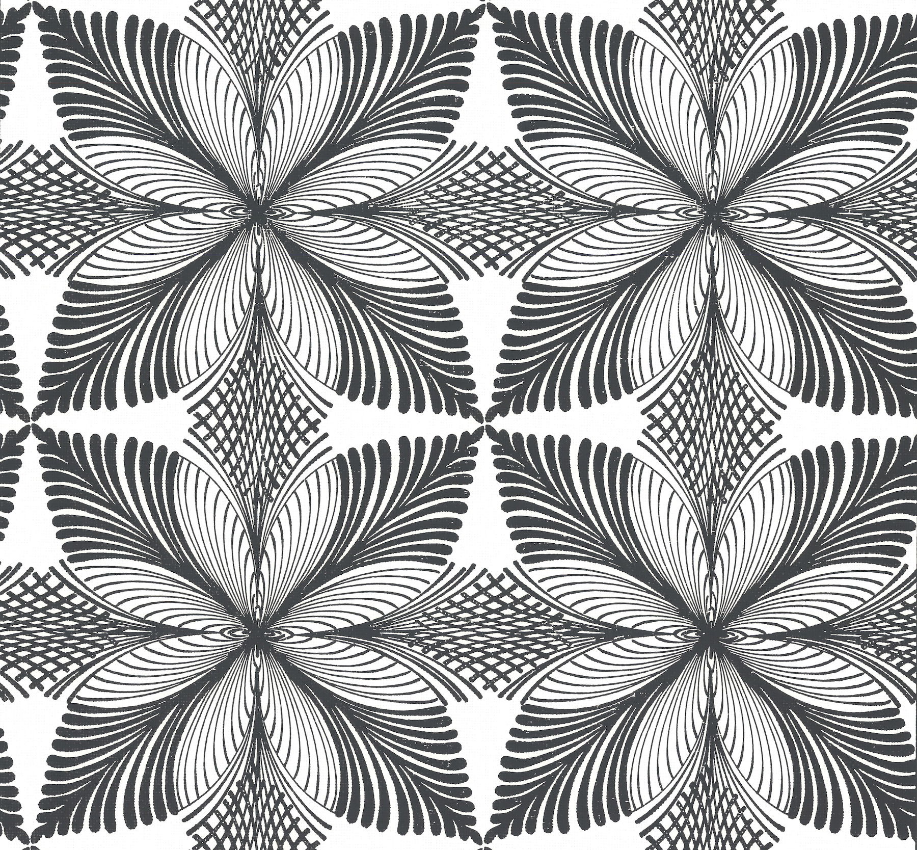 Roulettes Cream & Black Wallpaper, by York Wall, 27' length x 2'3" width x 0.02" depth View 1