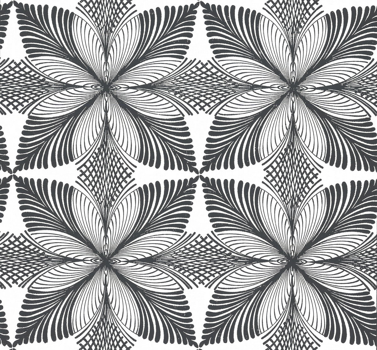 Roulettes Cream & Black Wallpaper, by York Wall, 27' length x 2'3" width x 0.02" depth