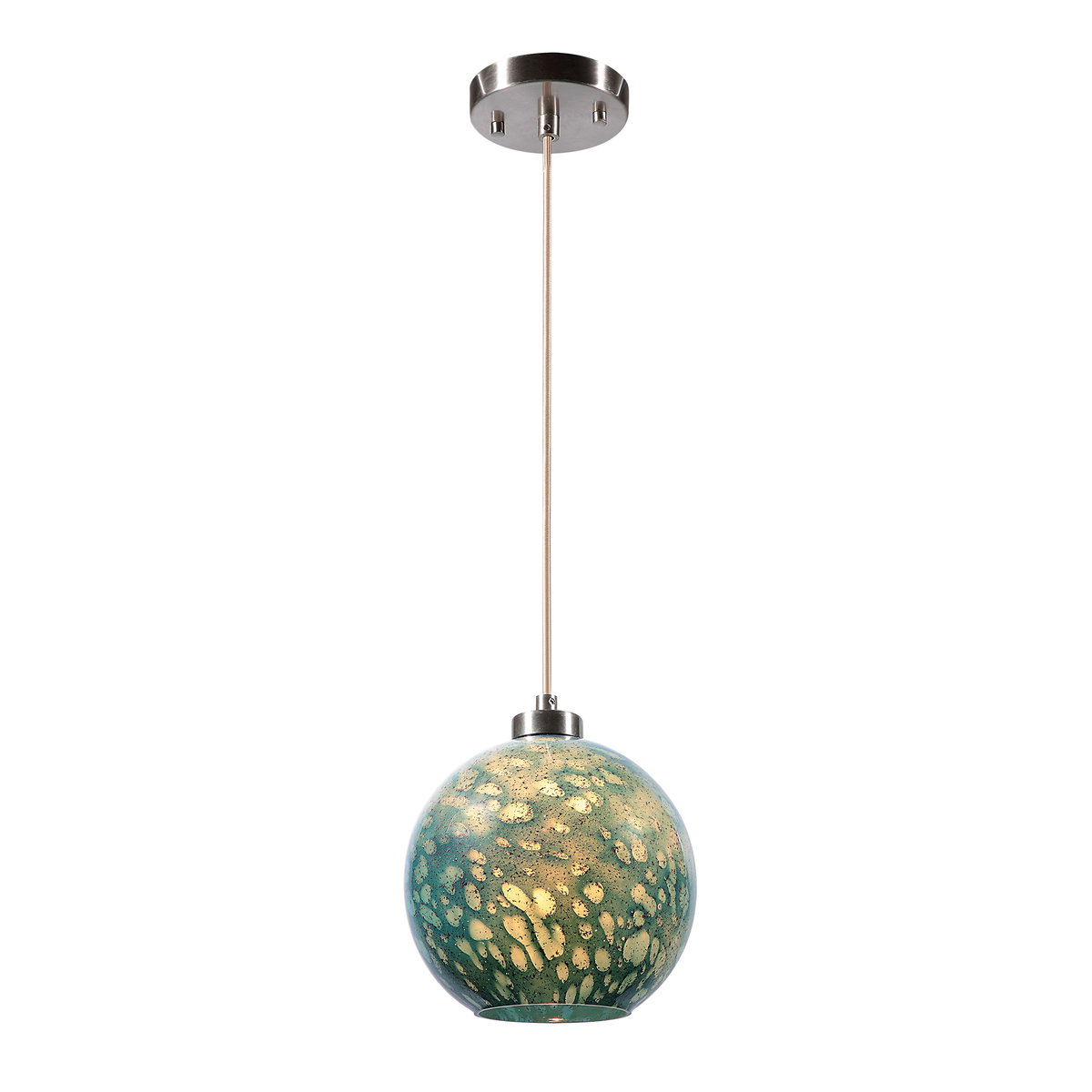 Gemblue1 Light Mini Pendant, Mini Light Pendant by Uttermost, 9.37" width x 10.12" height x 9.37" diameter x 9.37" depth View 9