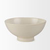 Tyren Cream Glazed Decorative Round Ceramic Bowl, Decorative Bowl by Mercana, 12.2" length x 12.2" width x 5.91" height thumbnail 5