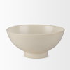 Tyren Cream Glazed Decorative Round Ceramic Bowl, Decorative Bowl by Mercana, 12.2" length x 12.2" width x 5.91" height thumbnail 6