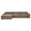 Farrow Sectional Taupe Left, Sectional Sofa by Moe's Home, 130.5" width x 31.75" height x 61.5" depth thumbnail 1