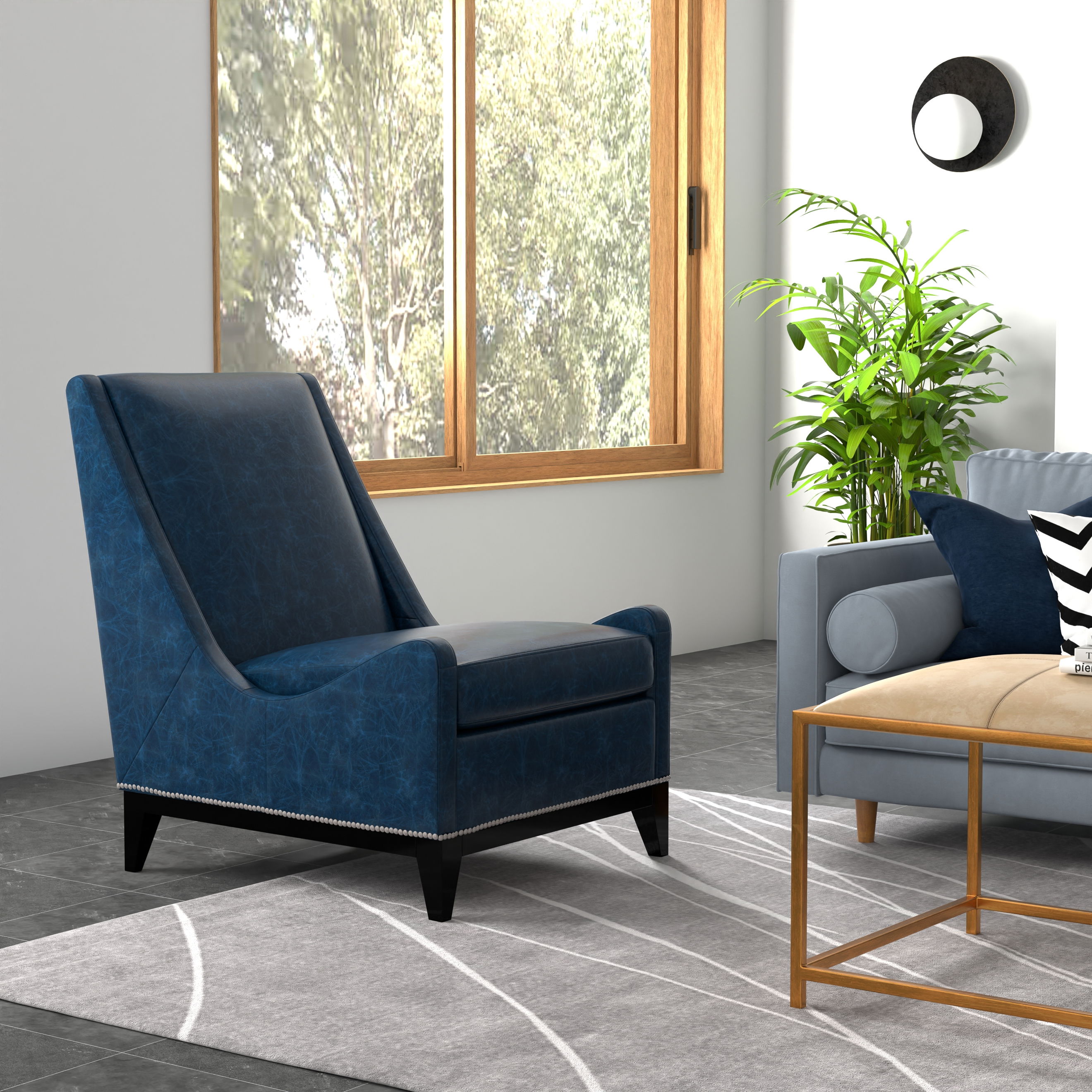 Brandy Accent Chair, Chateau Blue large image 