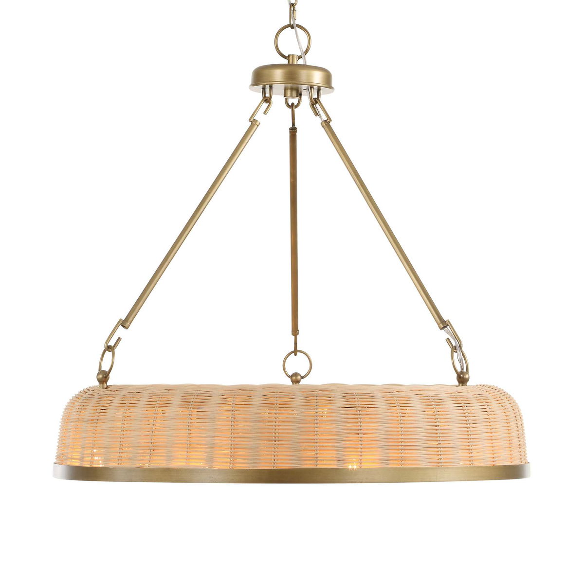 Ladakh 9 Light Round Wicker Pendant, by Uttermost, 28" width x 27" height x 28" diameter View 6