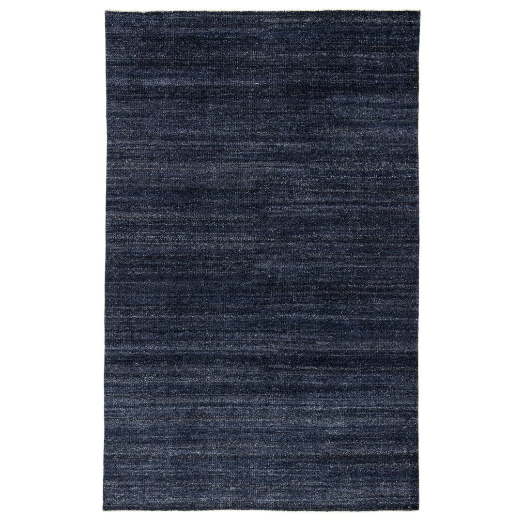 Jaipur Living Origin Hand-Knotted Solid Dark Blue Area Rug (10'X14') large image 