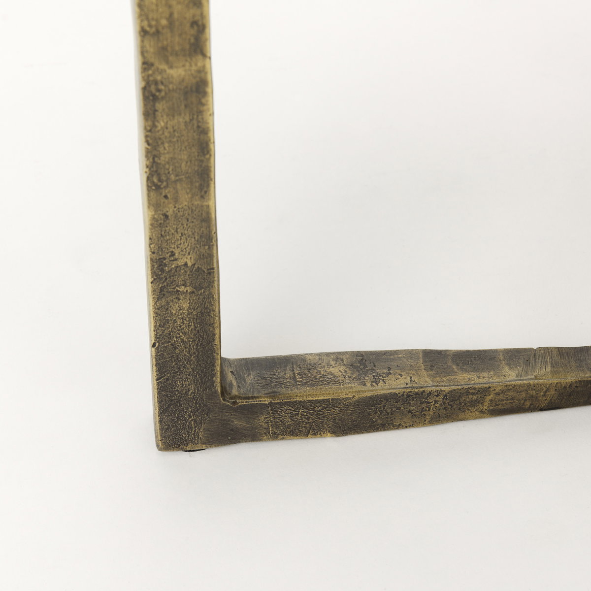 Atticus Marble and Antiqued Gold Metal Nesting Accent Tables (Set of 2), Side & End Table by Mercana, 13.25" length x 13.25" width x 24" height View 8