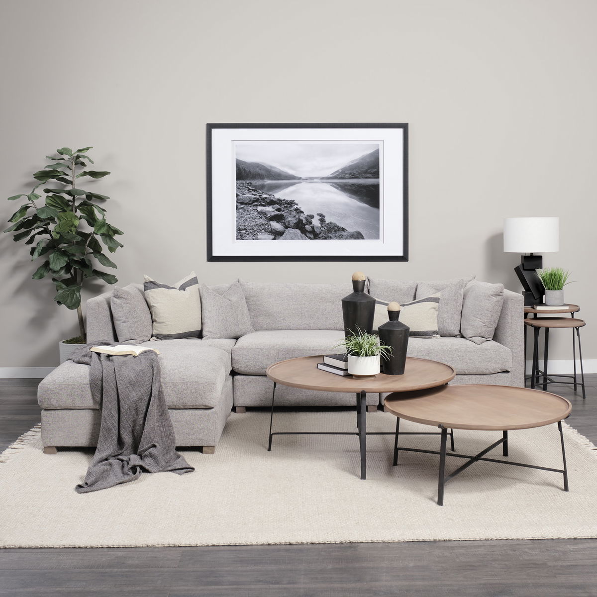 Valence Medium Gray Arm Pillow Sectional Piece, Sectional Sofa by Mercana, 17.72" length x 0.39" width x 27.56" height View 2