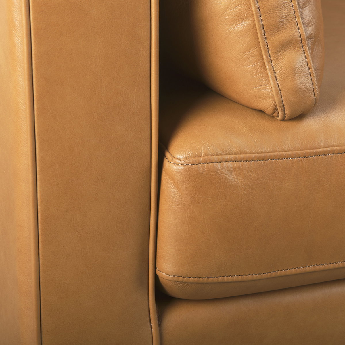 Elton   Tan Leather Sofa, Sofas & Sectional by Mercana, 87.8" length x 37.8" width x 34.65" height View 11