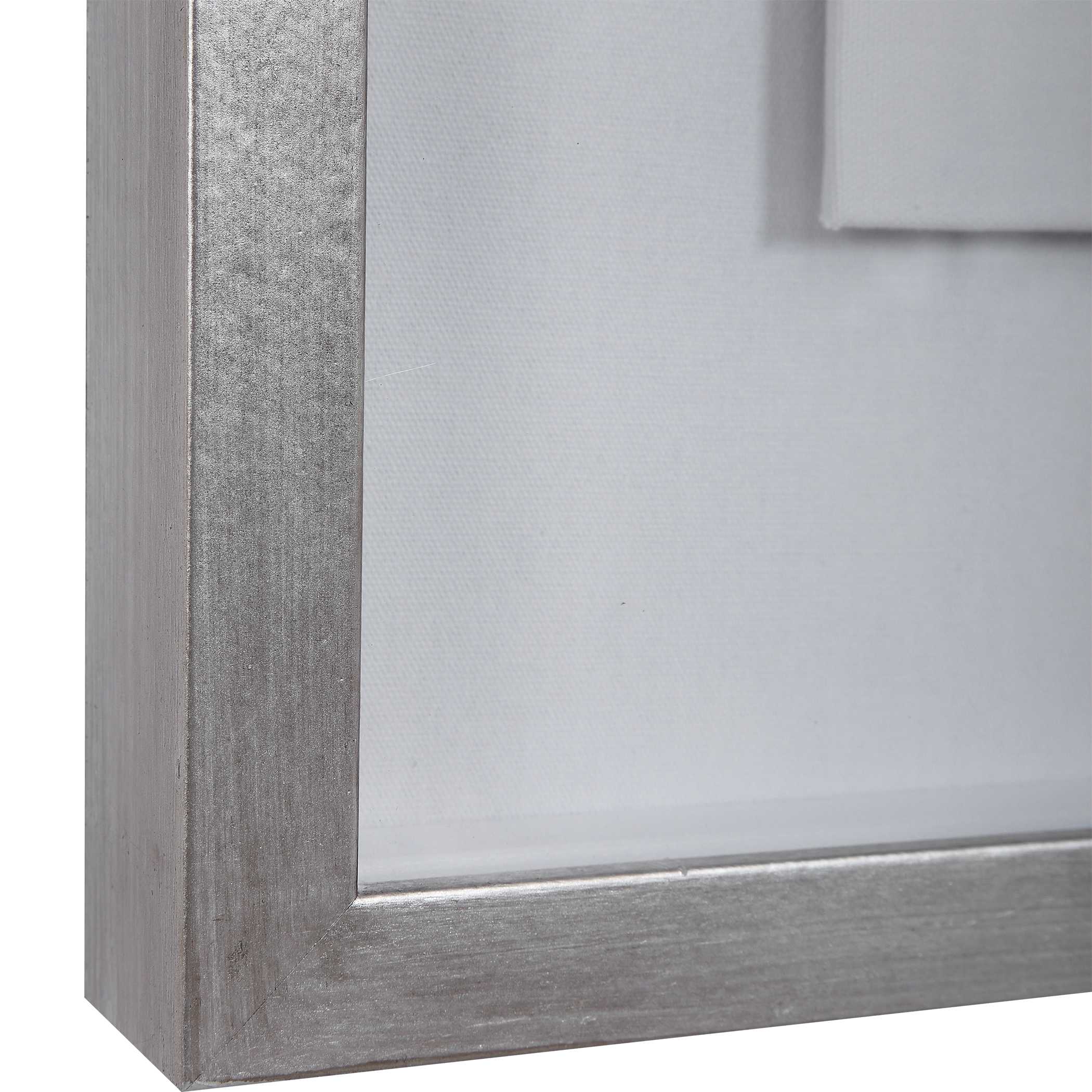 Kalia Blue Stone Shadow Box, Sculptural Wall Art by Uttermost, 19.75" width x 19.75" height x 2" depth View 9