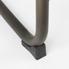 Berbick Backless 38in Seat Counter Stool | Black Leather with Gray Metal, Counter & Bar Stool by Mercana, 20.5" length x 24.8" width x 39" height thumbnail 11