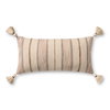Loloi Ivory Pillow, Decorative Pillow, 12" length x 27" width thumbnail 1