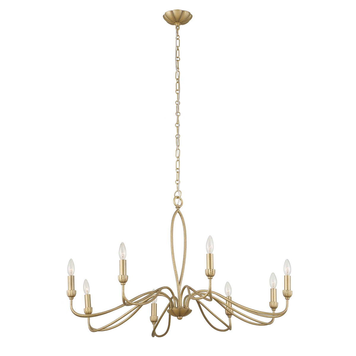 Corella 8 Light Chandelier, Pendant by Uttermost, 23" height x 40" diameter View 8