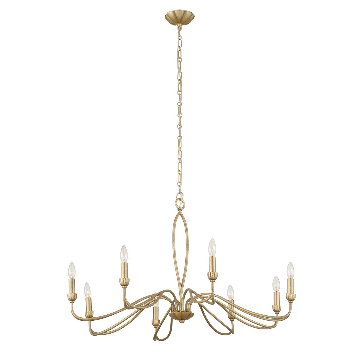 Corella 8 Light Chandelier, Pendant by Uttermost, 23" height x 40" diameter View 8