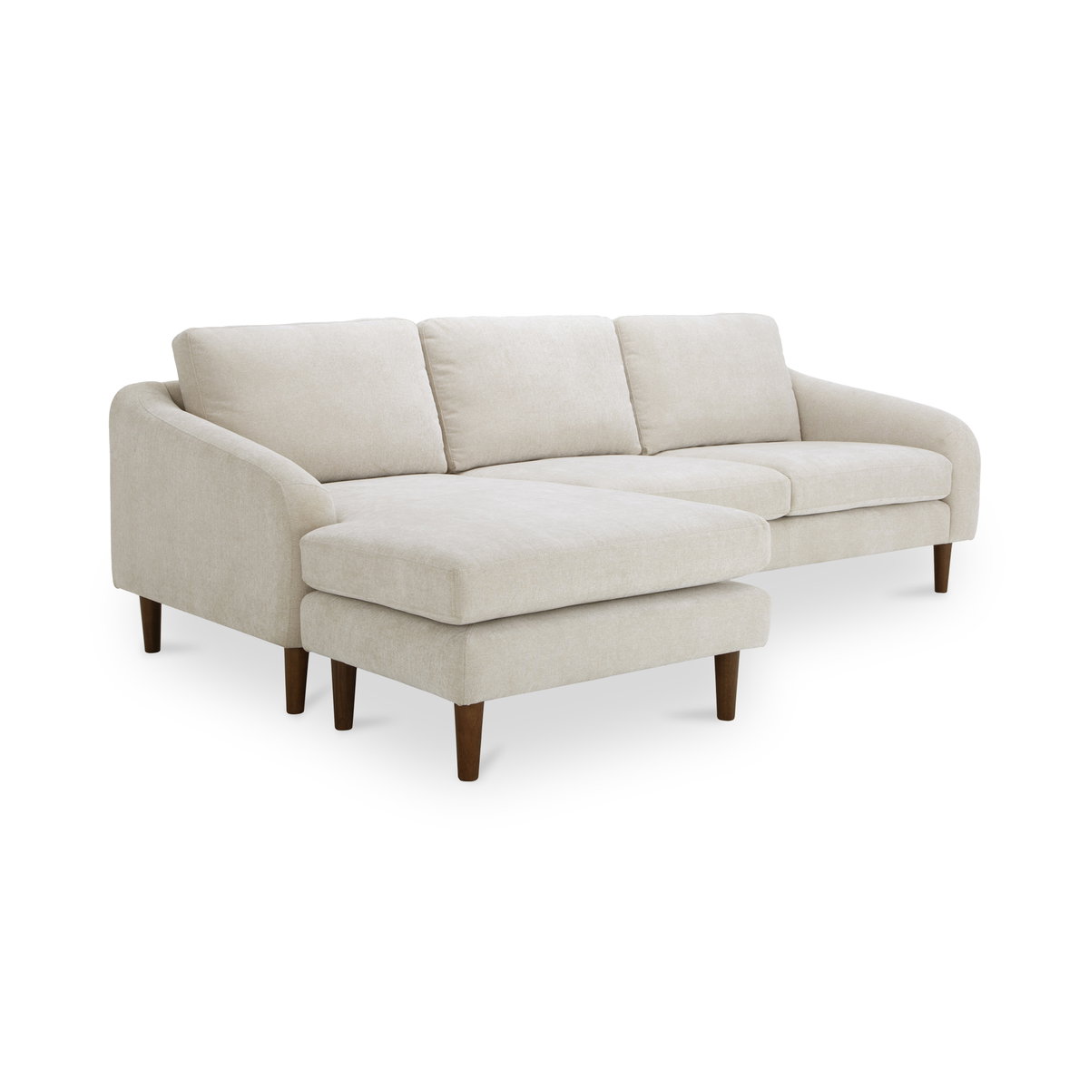 Quinn Sectional Oatmeal, Sectional Sofa by Moe's Home, 98" width x 33.5" height x 59.2" depth View 2