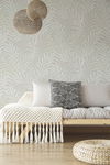 Leaves Stripe Grey Wallpaper thumbnail 2