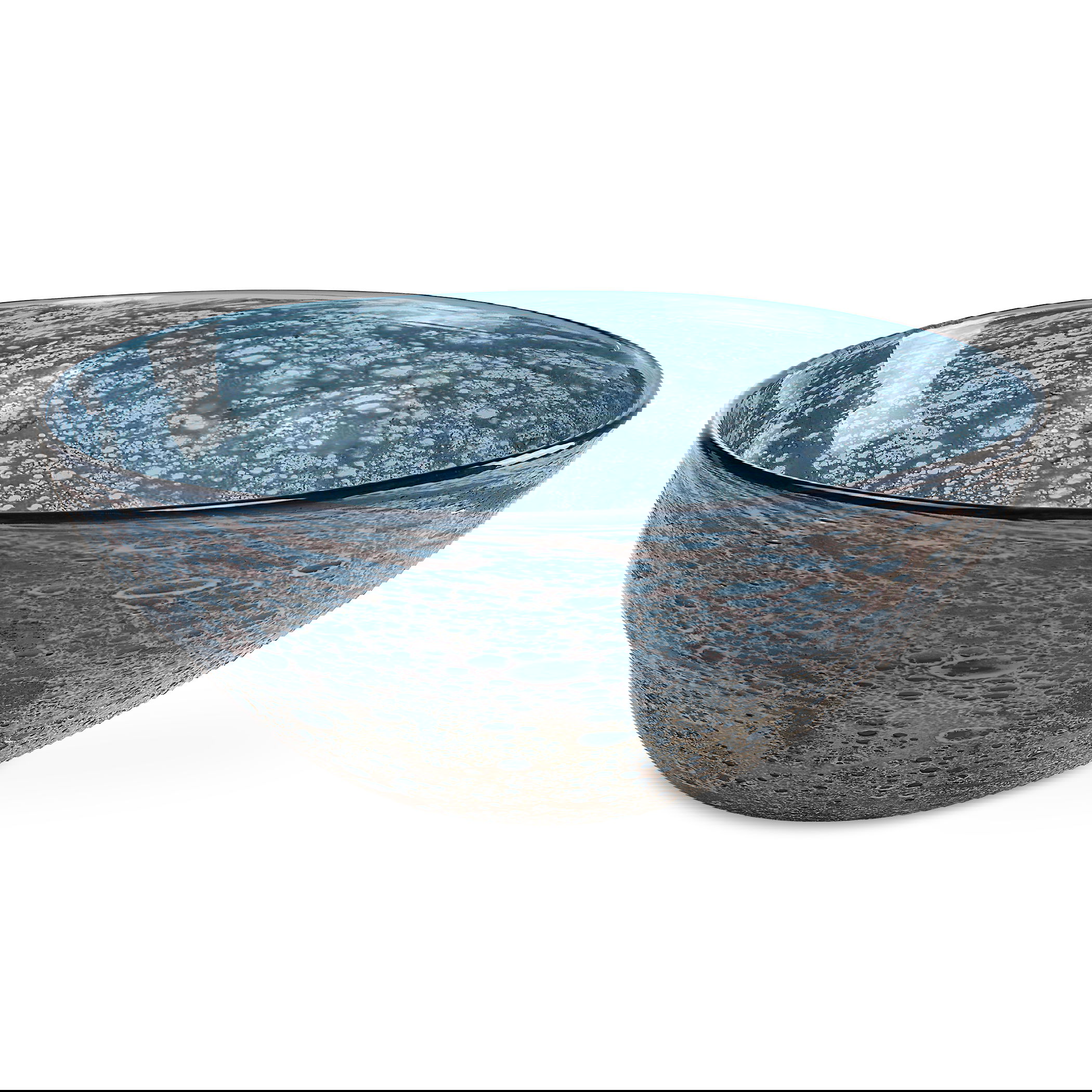 Genovesa Aqua Glass Bowl large image 