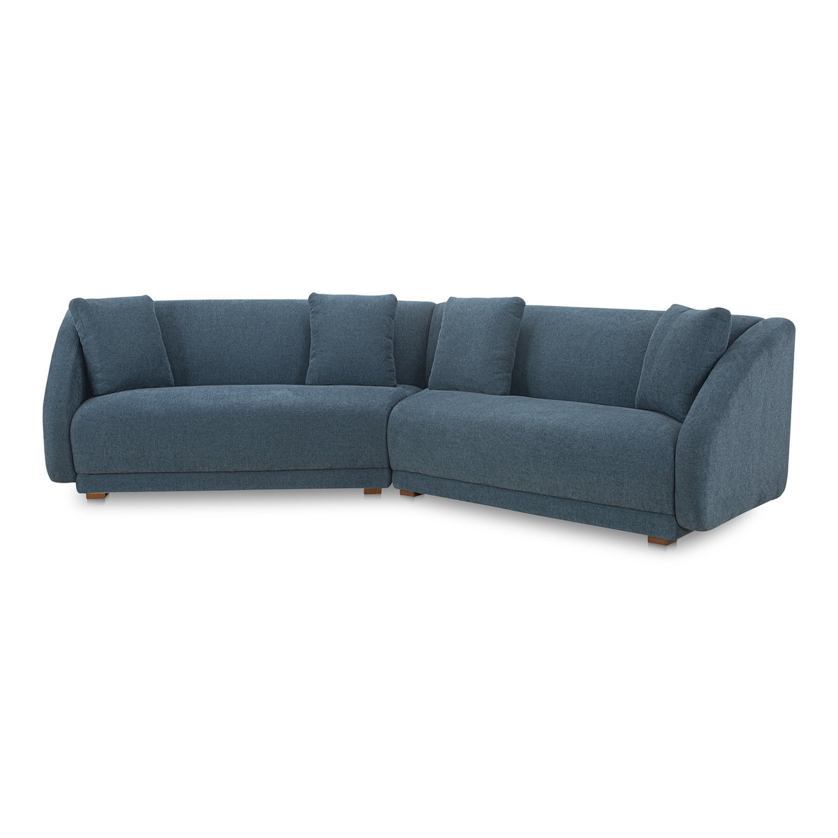 Fraser 2 Piece Modular Sofa Deep Blue, Sectional Sofa by Moe's Home, 128" width x 31.5" height x 34.29" depth View 2