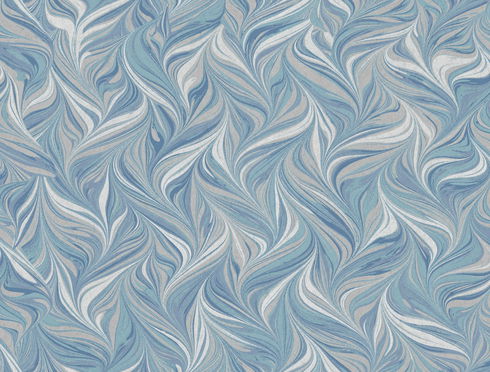Ebru Swirls Blue Peel & Stick Wallpaper