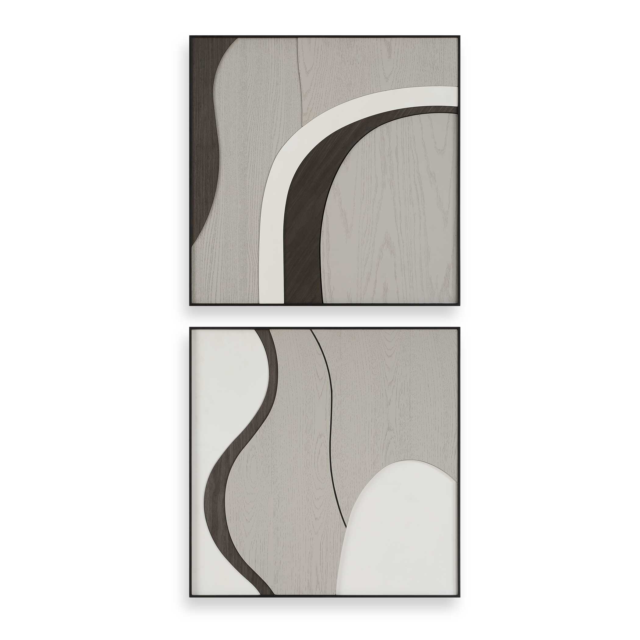 Joel Modern Wood Wall Art Set/2 Joel Modern Wood Wall Art Set/2 large image