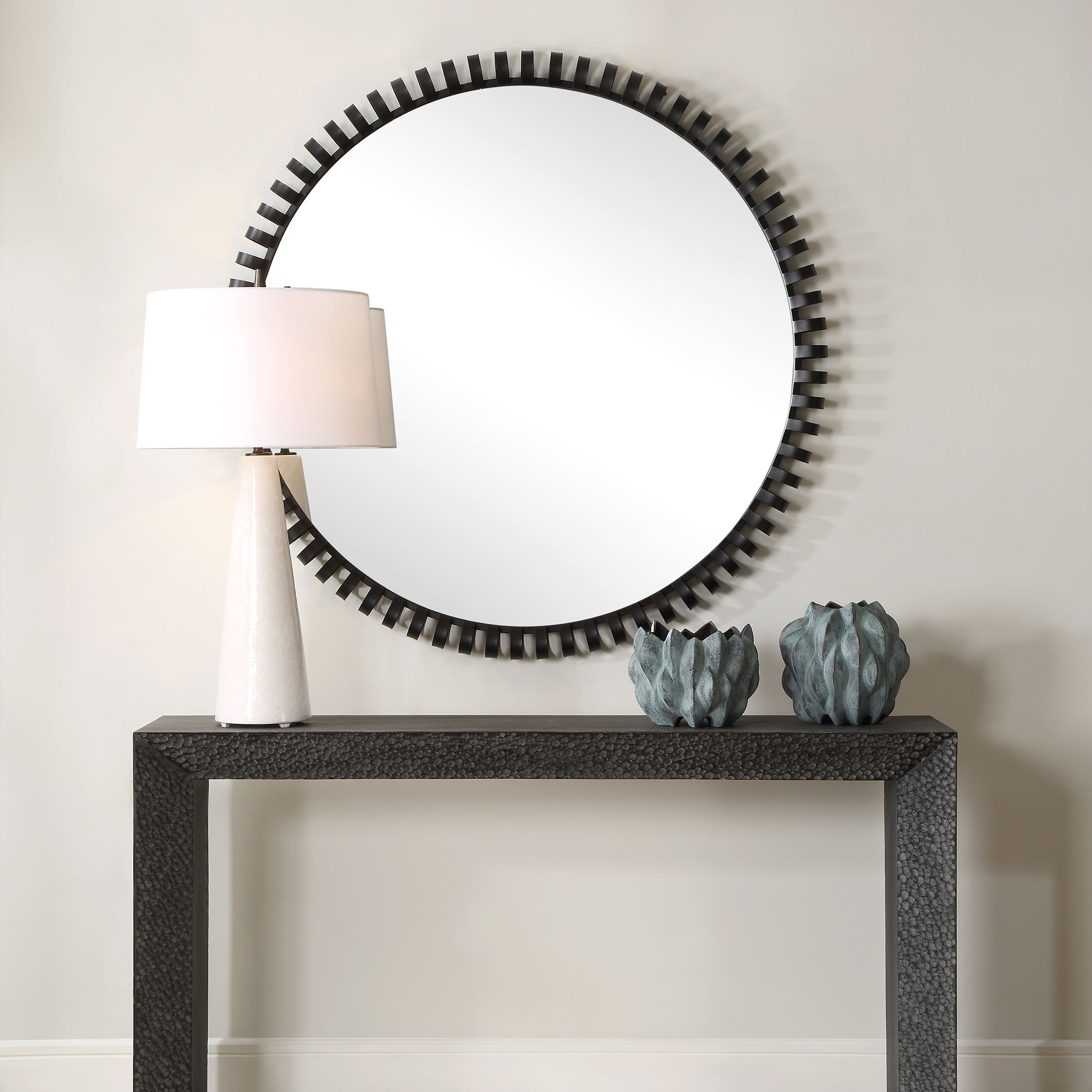 Corona Modern Round Mirror large image 