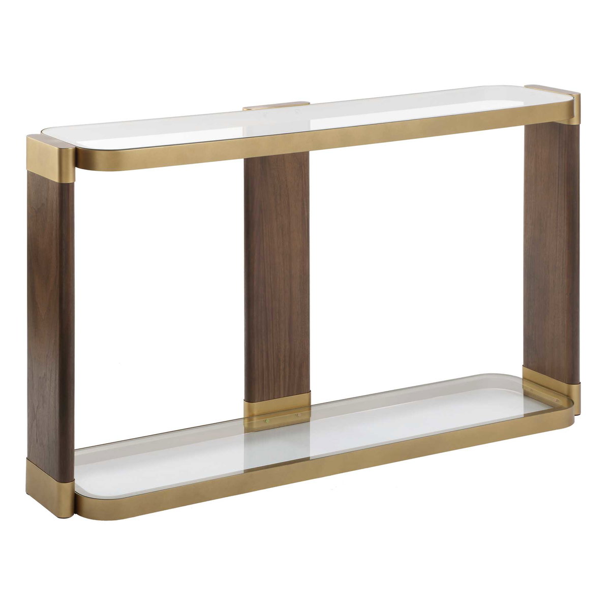 Ryles Glass Console Table, by Uttermost, 55.25" width x 31.75" height x 13.5" depth View 4
