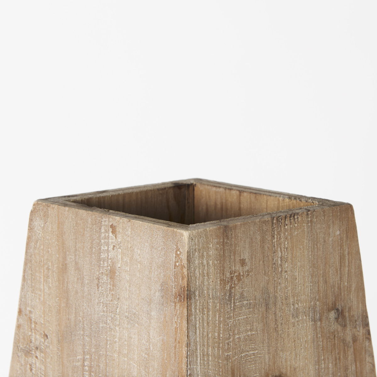 Allen I Large Natural Wooden Base Oval Vase, by Mercana, 10" length x 5.51" width x 19.25" height View 8