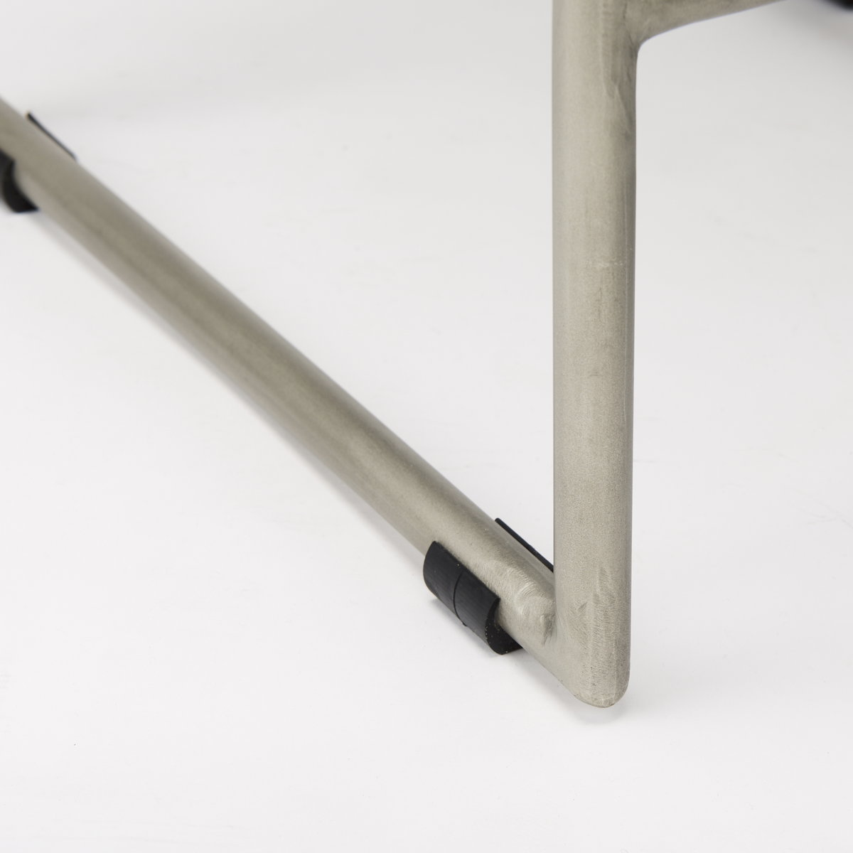 Givens Low Back 26in Seat Counter Stool | Brown Wood with Silver Metal, Counter & Bar Stool by Mercana, 14.1" length x 15.8" width x 26" height View 11