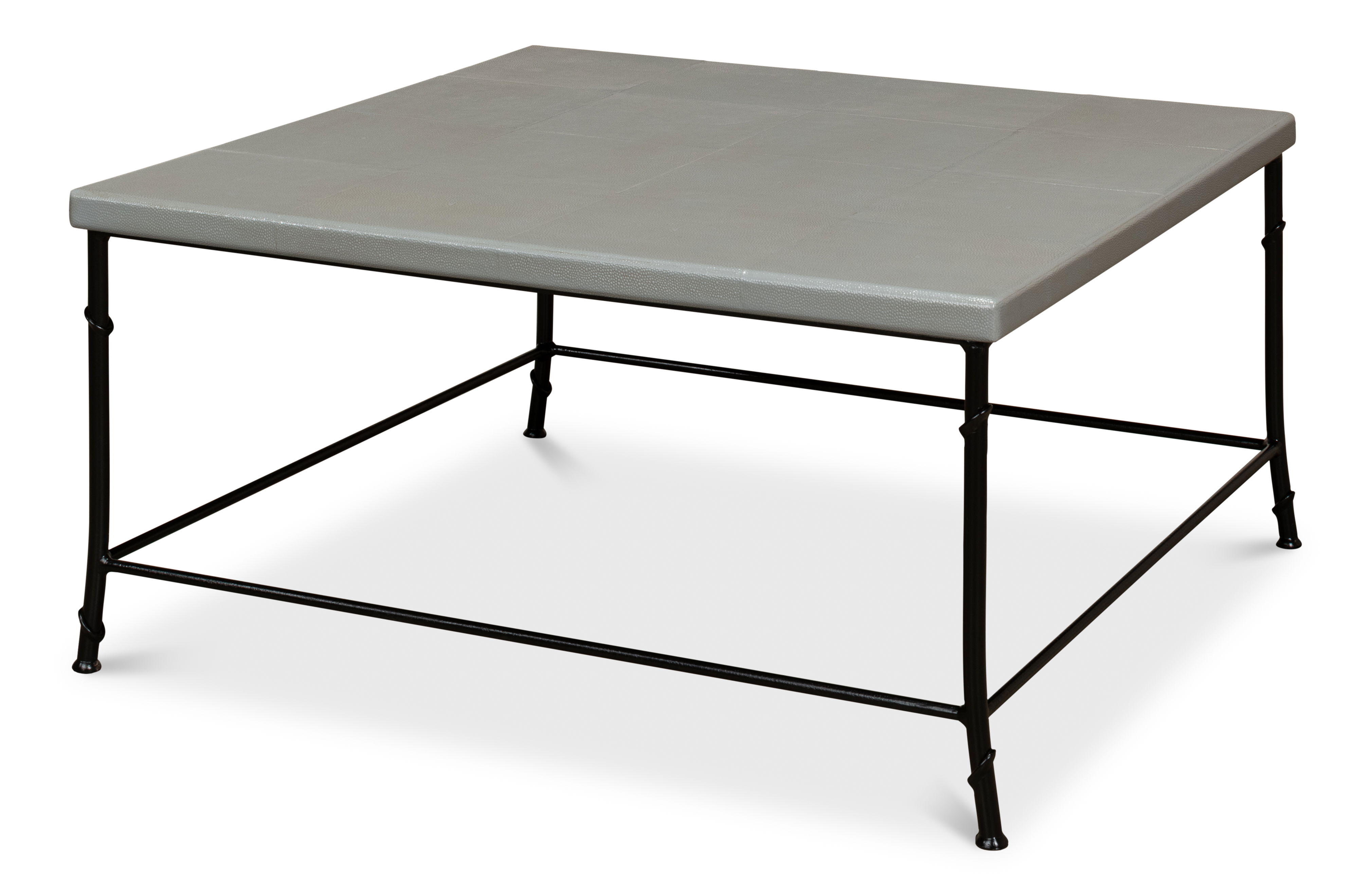 Shagreen Square Coffee Table, Storm Grey large image 